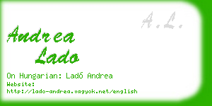 andrea lado business card