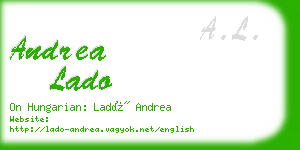 andrea lado business card